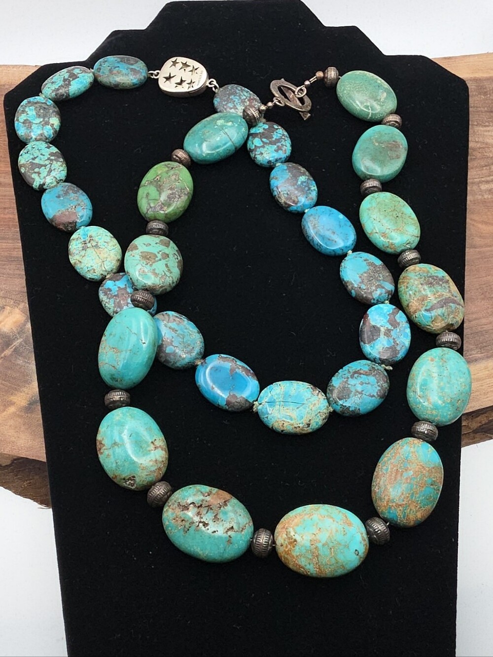 *DAMAGED* Natural Turquoise Necklace Bundle Lot Of Two Southwestern Style